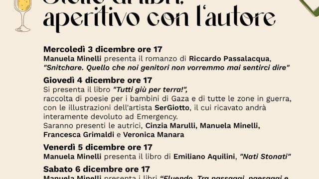 Caffè Letterario & Elisir presentano Stelle di Libri, Aperitivo con l’autore dal 3 al 6 dicembre